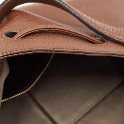 Pre Owned Gucci Dark Brown Leather Lady Tassel Hobo
