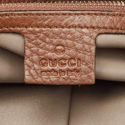 Pre Owned Gucci Dark Brown Leather Lady Tassel Hobo