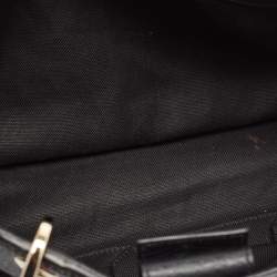 Pre Owned Gucci Black Leather Medium Bamboo Shopper Tote