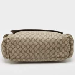 Gucci Beige GG Supreme Canvas Medium Baby Changing Bag