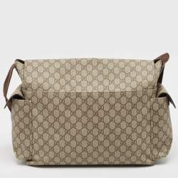 Gucci Beige GG Supreme Canvas Medium Baby Changing Bag