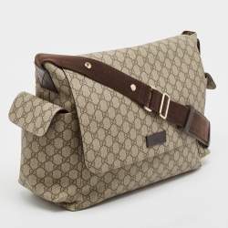 Gucci Beige GG Supreme Canvas Medium Baby Changing Bag