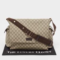 Gucci Beige GG Supreme Canvas Medium Baby Changing Bag