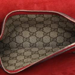 Pre Owned Gucci Beige/Red GG SupremeCanvas and Suede Small Dionysus Shoulder Bag