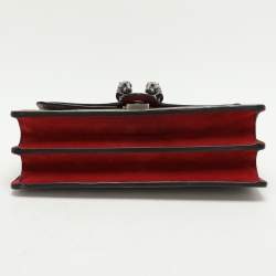 Pre Owned Gucci Beige/Red GG SupremeCanvas and Suede Small Dionysus Shoulder Bag