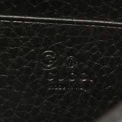 Gucci Black Leather Leather Interlocking G Wallet On Chain