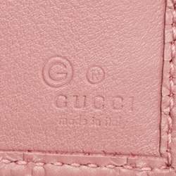 Gucci Pink Microguccissima Leather Flap Continental Wallet