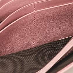Gucci Pink Microguccissima Leather Flap Continental Wallet