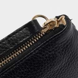 Pre Owned Gucci Black Leather Soho Wristlet Clutch