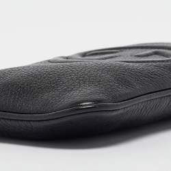 Pre Owned Gucci Black Leather Soho Wristlet Clutch