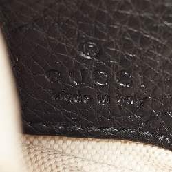 Pre Owned Gucci Black Leather Soho Wristlet Clutch