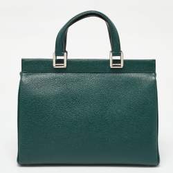 Gucci Green Zumi Leather Medium Top Handle Bag