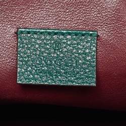 Gucci Green Zumi Leather Medium Top Handle Bag