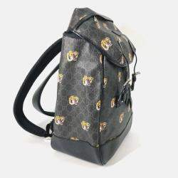 Gucci Black Interlocking G Tiger Backpack