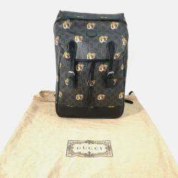 Gucci Black Interlocking G Tiger Backpack