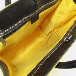 Gucci Yellow Black Leather Nylon GG Off the Grid Long Bag
