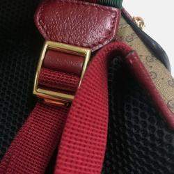 Gucci Beige x Red GG Supreme Backpack