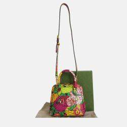 Gucci Multicolor Gold Leather Horsebit Shoulder Bag