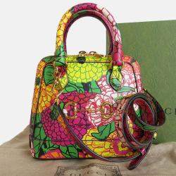 Gucci Multicolor Gold Leather Horsebit Shoulder Bag