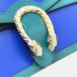 Gucci blue Green Bicolor Chain shoulder bag