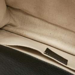 Gucci Black Leather Medium Dionysus Bamboo Top Handle Bag