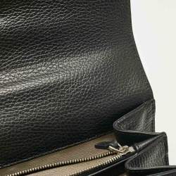 Gucci Black Leather Medium Dionysus Bamboo Top Handle Bag