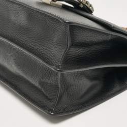 Gucci Black Leather Medium Dionysus Bamboo Top Handle Bag