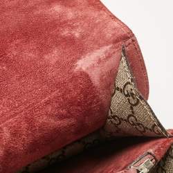 Pre Owned حقيبة كتف غوتشي ديونيسوس سويدي وكانفاس جي جي سوبريم بيج صغيرة