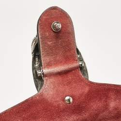 Pre Owned حقيبة كتف غوتشي ديونيسوس سويدي وكانفاس جي جي سوبريم بيج صغيرة