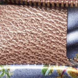 Gucci Brown Leather Medium Bamboo Web Falena Top Handle Bag