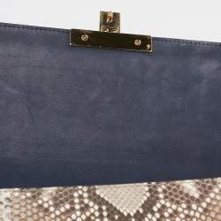 Pre Owned Gucci Tricolor Python Medium Padlock Shoulder Bag