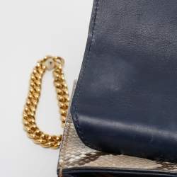 Pre Owned Gucci Tricolor Python Medium Padlock Shoulder Bag