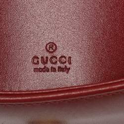 Pre Owned Gucci Red Leather Jackie 1961 Shoulder Bag