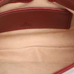 Pre Owned Gucci Red Leather Jackie 1961 Shoulder Bag