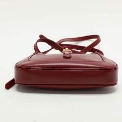 Pre Owned Gucci Red Leather Jackie 1961 Shoulder Bag