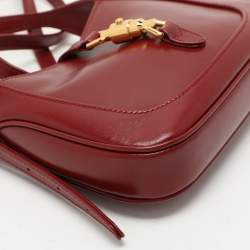 Pre Owned Gucci Red Leather Jackie 1961 Shoulder Bag