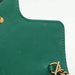 Gucci Green Quilted Leather GG Marmont Super Mini Shoulder Bag