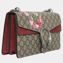 Gucci Multicolor Coated Canvas GG Supreme Blooms Small Dionysus Bag 