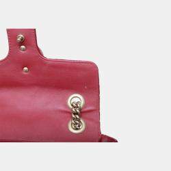 Gucci Red Velvet Mini Marmont Bag