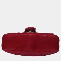 Gucci Red Velvet Mini Marmont Bag