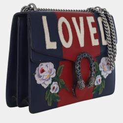 Gucci Red/Blue Leather Medium Loved Dionysus Shoulder Bag