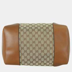 Pre Owned Gucci Brown GG Supreme Canvas Tote Bag