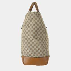 Pre Owned Gucci Brown GG Supreme Canvas Tote Bag