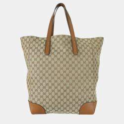 Pre Owned Gucci Brown GG Supreme Canvas Tote Bag