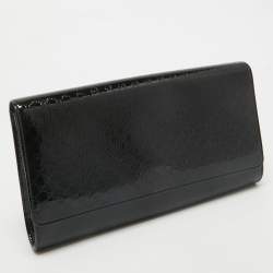 Pre Owned Gucci Black Microguccissima Patent Leather Medium Broadway Clutch