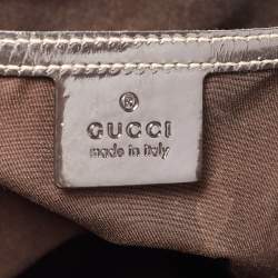 Pre Owned Gucci Dark Brown GG Supreme Canvas and Leather Medium Joy Shoulder Bag