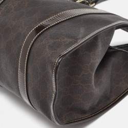 Pre Owned Gucci Dark Brown GG Supreme Canvas and Leather Medium Joy Shoulder Bag
