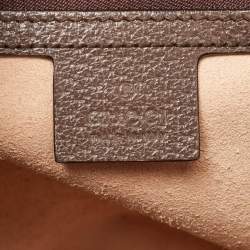 Pre Owned Gucci Beige/Brown GG Supreme Canvas and Leather Medium Ophidia Tote