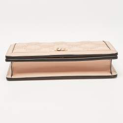 مملوكة مسبقًا Gucci Rose Beige GG Matelasse Leather Wallet On Chain