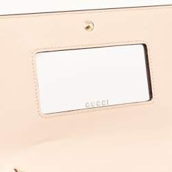 مملوكة مسبقًا Gucci Rose Beige GG Matelasse Leather Wallet On Chain